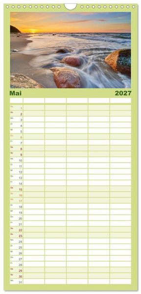 Produktbild: Familienplaner 2027 - R&uuml;gen - Jasmund Nationalpark mit 5 Spalten (Wandkalender, 21 x 45 cm) CALVENDO