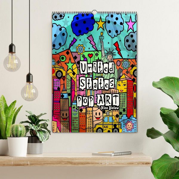 Produktbild: United States Pop Art von Nico Bielow (Wandkalender 2026 DIN A2 hoch), CALVENDO Monatskalender