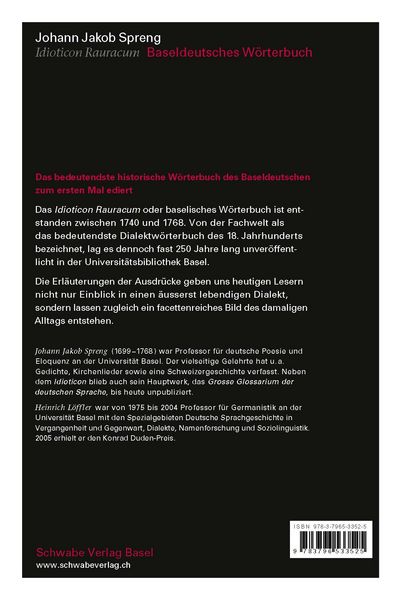 Produktbild: Idioticon Rauracum oder Baseldeutsches W&ouml;rterbuch