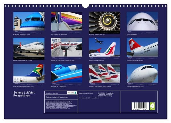 Produktbild: Seltene Luftfahrt Perspektiven (Wandkalender 2026 DIN A3 quer), CALVENDO Monatskalender