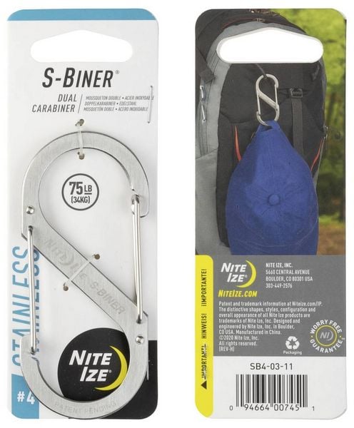 Produktbild: NITE Ize NI-SB4-03-11 Karabiner S-Biner Gr. 4 89mm x 38mm 1St.