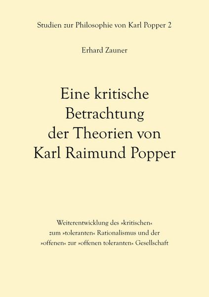 Produktbild: Eine kritische Betrachtung der Theorien von Karl Raimund Popper