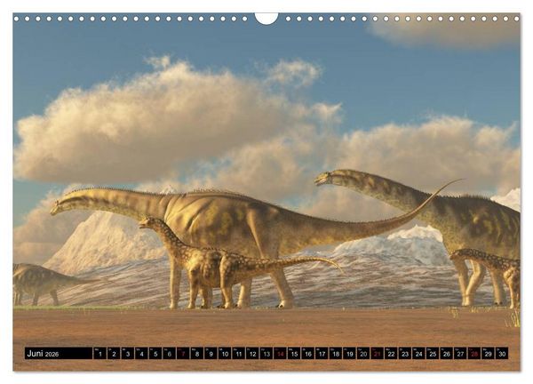 Produktbild: Dinosaurier. Urzeitliche Giganten (Wandkalender 2026 DIN A3 quer), CALVENDO Monatskalender