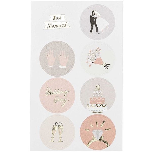 Produktbild: Sticker, Hochzeit, Rund