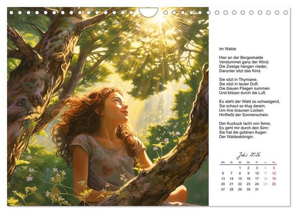 Produktbild: Gedichte von Theodor Storm (Wandkalender 2026 DIN A4 quer), CALVENDO Monatskalender
