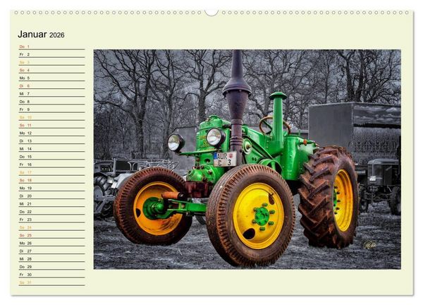 Produktbild: Traktoren - Oldtimer (hochwertiger Premium Wandkalender 2026 DIN A2 quer), Kunstdruck in Hochglanz