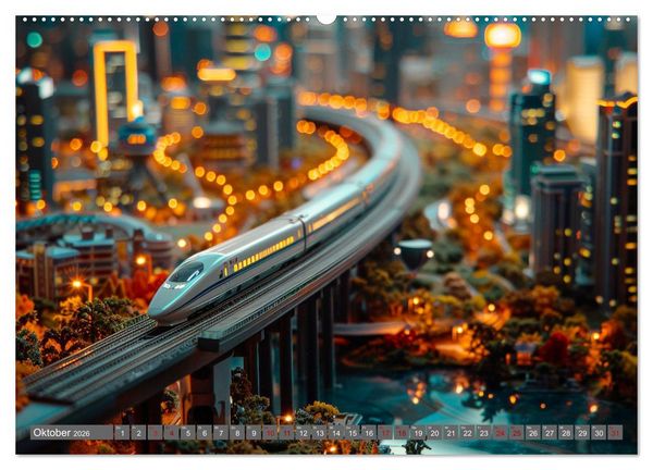 Produktbild: Modelleisenbahnen sind cool (Wandkalender 2026 DIN A2 quer), CALVENDO Monatskalender
