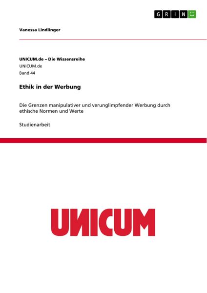 Produktbild: Ethik in der Werbung