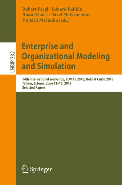 Produktbild: Enterprise and Organizational Modeling and Simulation