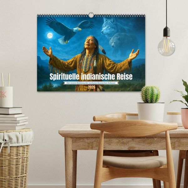 Produktbild: Spirituelle indianische Reise (Wandkalender 2026 DIN A3 quer), CALVENDO Monatskalender