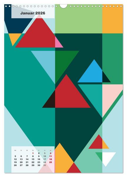 Produktbild: Geometrical ART (Wandkalender 2026 DIN A3 hoch), CALVENDO Monatskalender