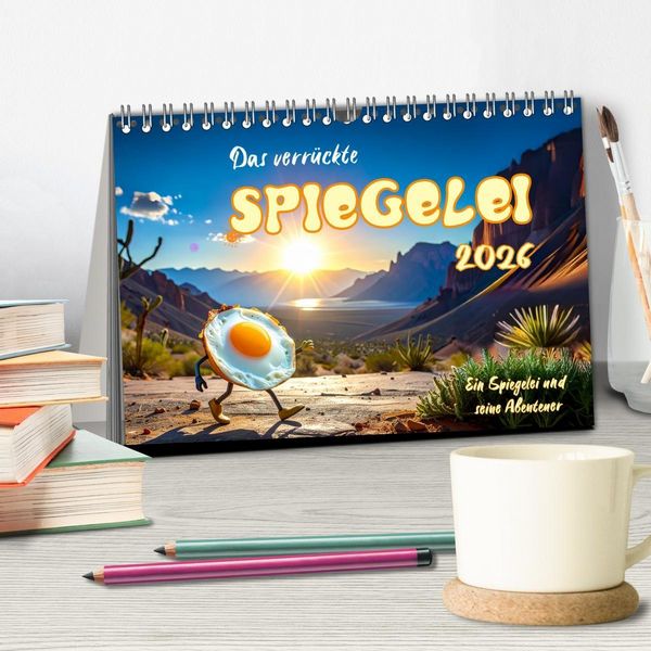 Produktbild: Das verr&uuml;ckte Spiegelei (Tischkalender 2026 DIN A5 quer), CALVENDO Monatskalender