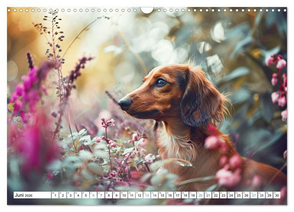 Produktbild: Zauberhafte Dackel (Wandkalender 2026 DIN A3 quer), CALVENDO Monatskalender