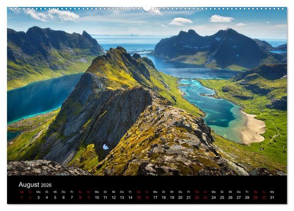 Produktbild: Lofoten - Inseln im Nordmeer (hochwertiger Premium Wandkalender 2026 DIN A2 quer), Kunstdruck in Hochglanz