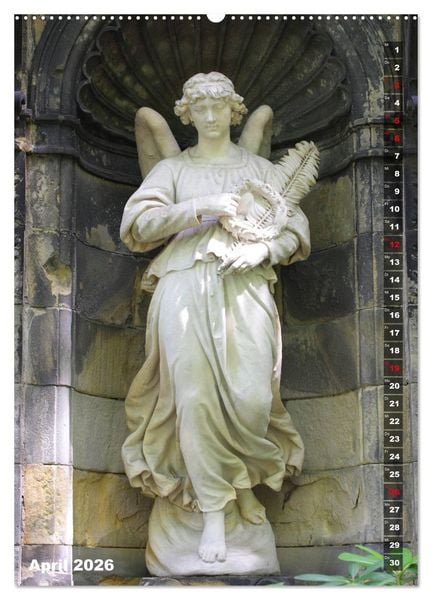 Produktbild: Friedhofsengel in Berlin (hochwertiger Premium Wandkalender 2026 DIN A2 hoch), Kunstdruck in Hochglanz
