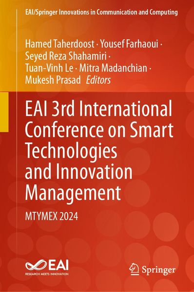 Produktbild: EAI 3rd International Conference on Smart Technologies and Innovation Management
