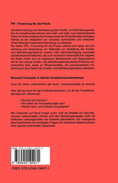 Produktbild: Personal Computer in kleinen Produktionsunternehmen