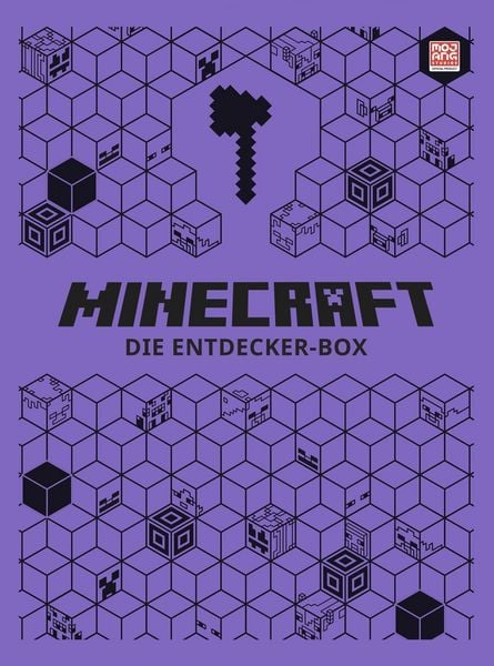 Produktbild: Minecraft – Die Entdecker-Box. Geschenkschuber mit drei exklusiven Sonderausgaben, Poster, Türhänger und jede Menge Rätselspaß
