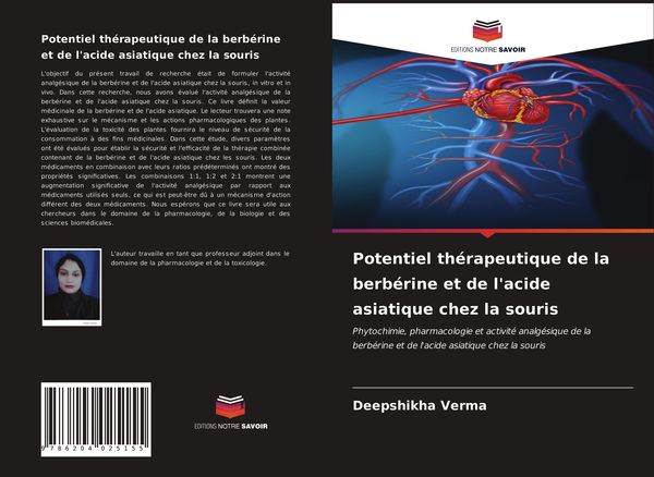 Produktbild: Potentiel th&eacute;rapeutique de la berb&eacute;rine et de l'acide asiatique chez la souris