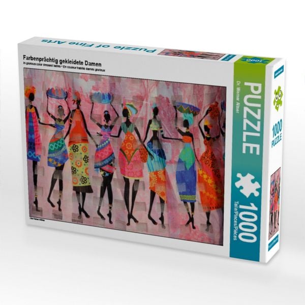 Produktbild: CALVENDO Puzzle Farbenpr&auml;chtig gekleidete Damen | 1000 Teile Lege-Gr&ouml;&szlig;e 64x48cm Foto-Puzzle f&uuml;r gl&uuml;ckliche Stunden