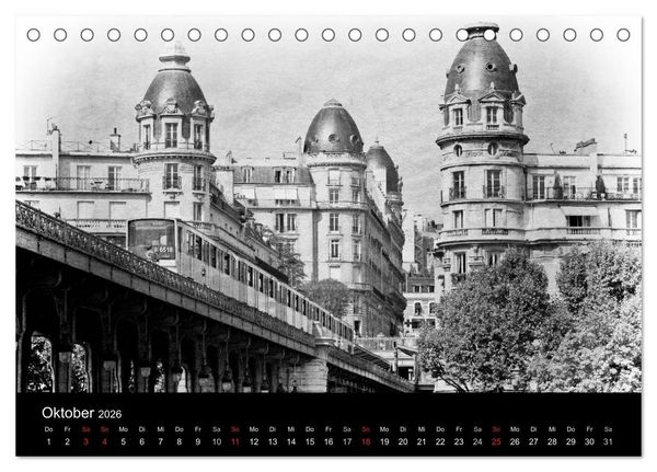 Produktbild: Streifzug durch Paris (Tischkalender 2026 DIN A5 quer), CALVENDO Monatskalender