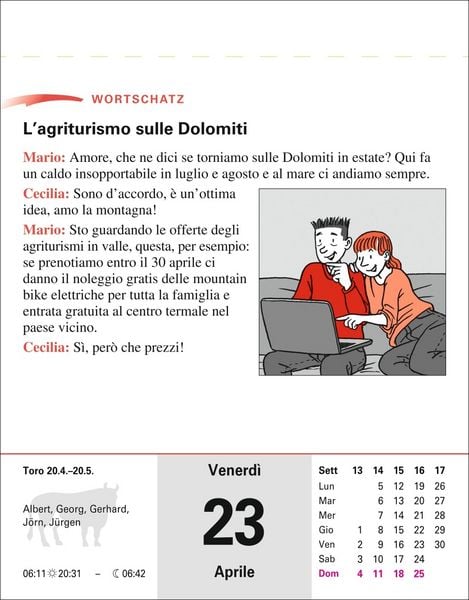 Produktbild: Italienisch Sprachkalender 2027 - Italienisch lernen leicht gemacht - Tagesabrei&szlig;kalender