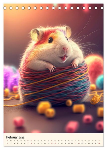 Produktbild: Was f&uuml;r ein Hamster (Tischkalender 2026 DIN A5 hoch), CALVENDO Monatskalender