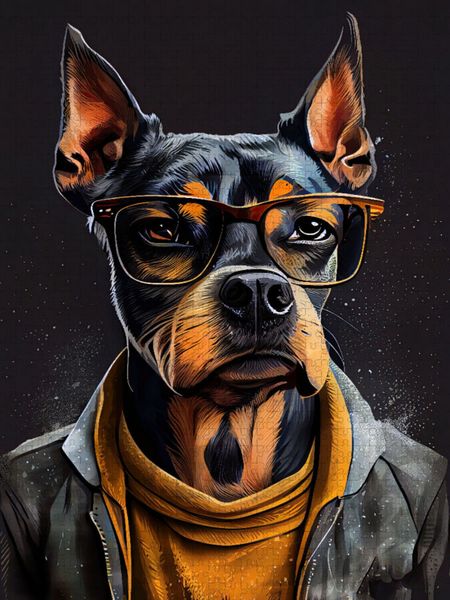 Produktbild: CALVENDO Puzzle Hund Shadow | 1000 Teile Lege-Gr&ouml;&szlig;e 64x48cm Foto-Puzzle f&uuml;r gl&uuml;ckliche Stunden