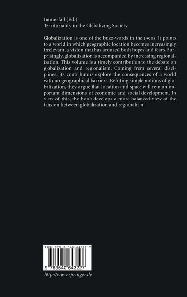 Produktbild: Territoriality in the Globalizing Society