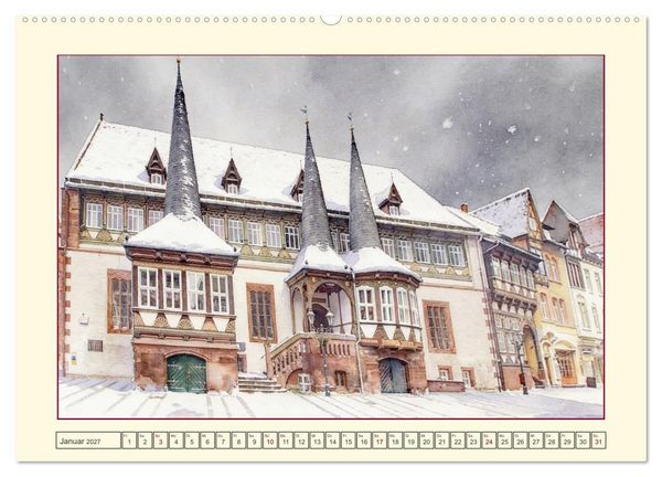 Produktbild: Die sch&ouml;nsten Altst&auml;dte in Niedersachsen (Wandkalender 2027 DIN A2 quer), CALVENDO Monatskalender