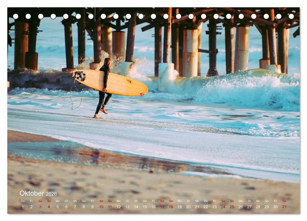 Produktbild: Surfen - die perfekte Welle (Tischkalender 2026 DIN A5 quer), CALVENDO Monatskalender
