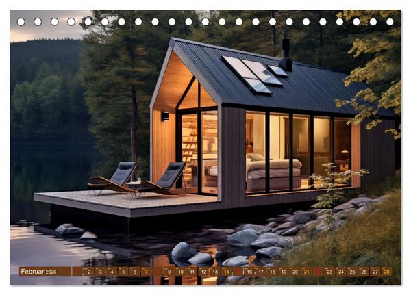 Produktbild: Tiny Houses - wohnen auf kleinstem Raum (Tischkalender 2026 DIN A5 quer), CALVENDO Monatskalender
