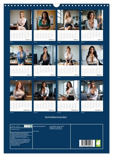 Produktbild: Schreibtischs&uuml;nden (Wandkalender 2026 DIN A3 hoch), CALVENDO Monatskalender