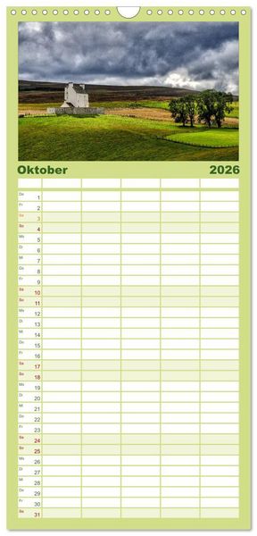 Produktbild: Familienplaner 2026 - Schottlands Castles - Zeugen der Vergangenheit mit 5 Spalten (Wandkalender, 21 x 45 cm) CALVENDO