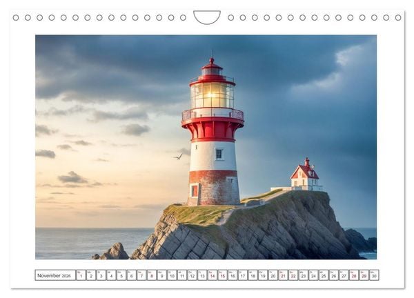 Produktbild: Nach Hause finden, die Leuchtt&uuml;rme (Wandkalender 2026 DIN A4 quer), CALVENDO Monatskalender