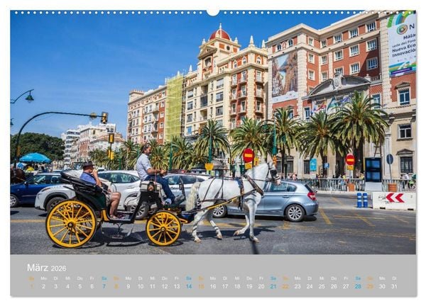 Produktbild: Malaga - andalusische Mittelmeerk&uuml;ste (Wandkalender 2026 DIN A2 quer), CALVENDO Monatskalender