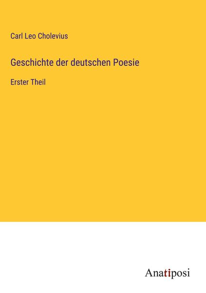 Produktbild: Geschichte der deutschen Poesie