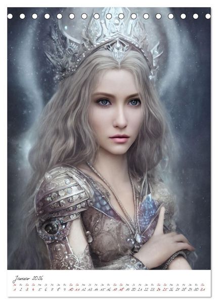 Produktbild: Dark Fantasy Art - Zeit der Helden (Tischkalender 2026 DIN A5 hoch), CALVENDO Monatskalender
