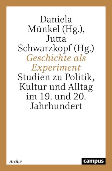 Produktbild: Geschichte als Experiment