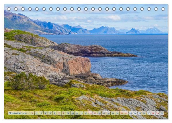 Produktbild: Die Lofoten - Eine Bilder-Reise (Tischkalender 2026 DIN A5 quer), CALVENDO Monatskalender