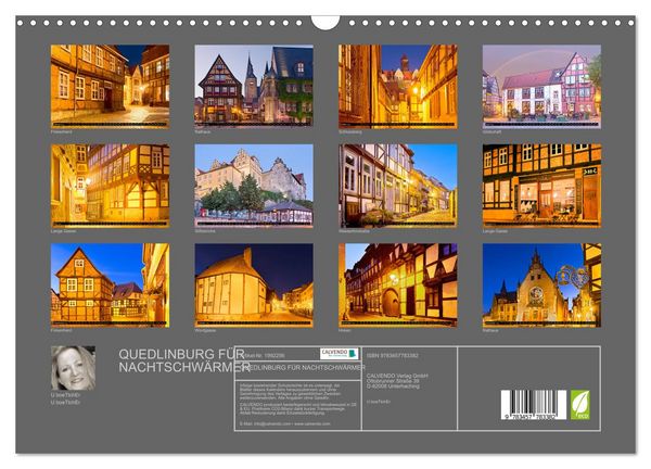 Produktbild: QUEDLINBURG F&Uuml;R NACHTSCHW&Auml;RMER (Wandkalender 2026 DIN A3 quer), CALVENDO Monatskalender