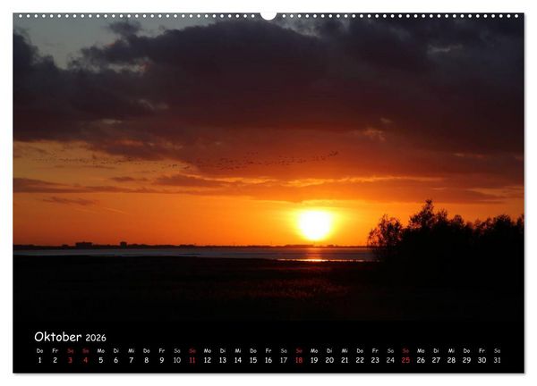 Produktbild: Ostfriesland - Land und Wetter (Wandkalender 2026 DIN A2 quer), CALVENDO Monatskalender