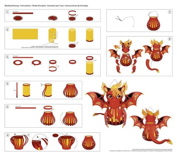Produktbild: URSUS Laternen-Bastelset "Drache"