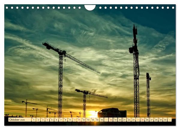 Produktbild: Krane - b&auml;renstarke Arbeitstiere (Wandkalender 2026 DIN A4 quer), CALVENDO Monatskalender