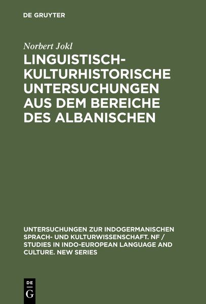 Produktbild: Linguistisch-kulturhistorische Untersuchungen aus dem Bereiche des Albanischen