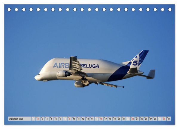 Produktbild: Flugzeuge - Starts und Landeanfl&uuml;ge (Tischkalender 2026 DIN A5 quer), CALVENDO Monatskalender