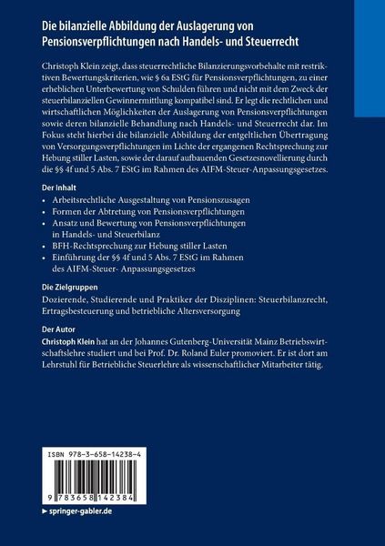 Produktbild: Die bilanzielle Abbildung der Auslagerung von Pensionsverpflichtungen nach Handels- und Steuerrecht