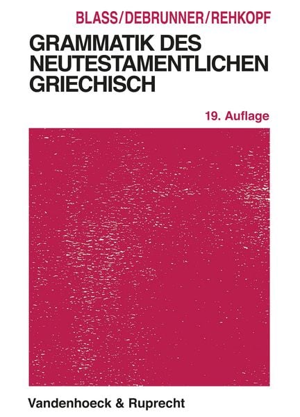 Produktbild: Grammatik des neutestamentlichen Griechisch