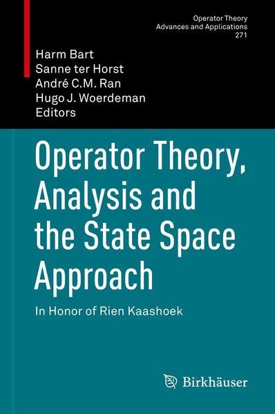Produktbild: Operator Theory, Analysis and the State Space Approach