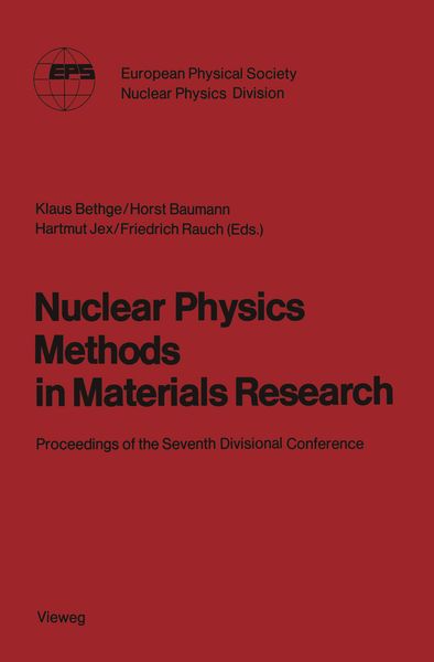 Produktbild: Nuclear Physics Methods in Materials Research